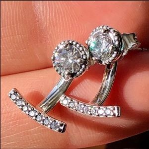 Pandora Earring Jackets Abstract Elegance